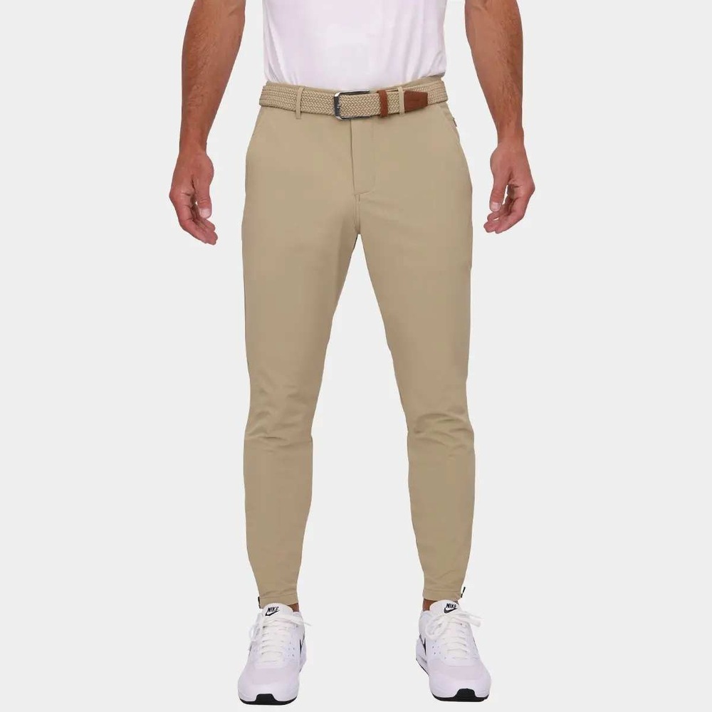 Avalon Golf Tour Joggers Khaki Pants Size 30-S Slim-Fit Ankle‎ Zip
